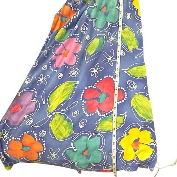 Vintage Jams World Tank Minidress — Floret Blue Print, Made in Hawaii, Rare Sz S - Picture 11 of 14